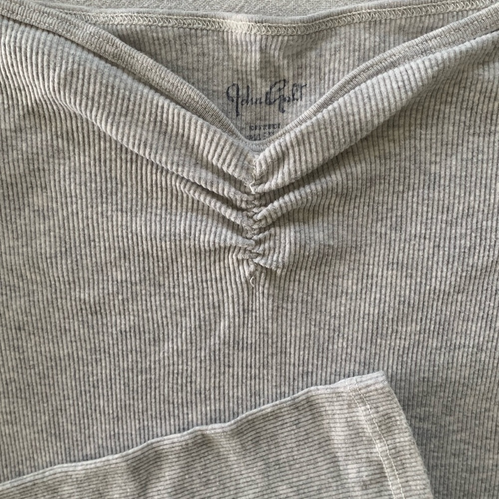 John Galt heathered grey long sleeve crop top. Size S/xs